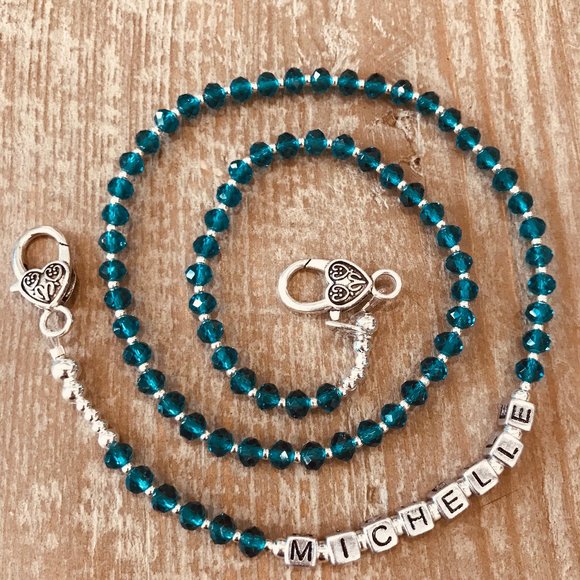 Face Mask Holder Bead Necklace Lanyard Personalize - Picture 2 of 6